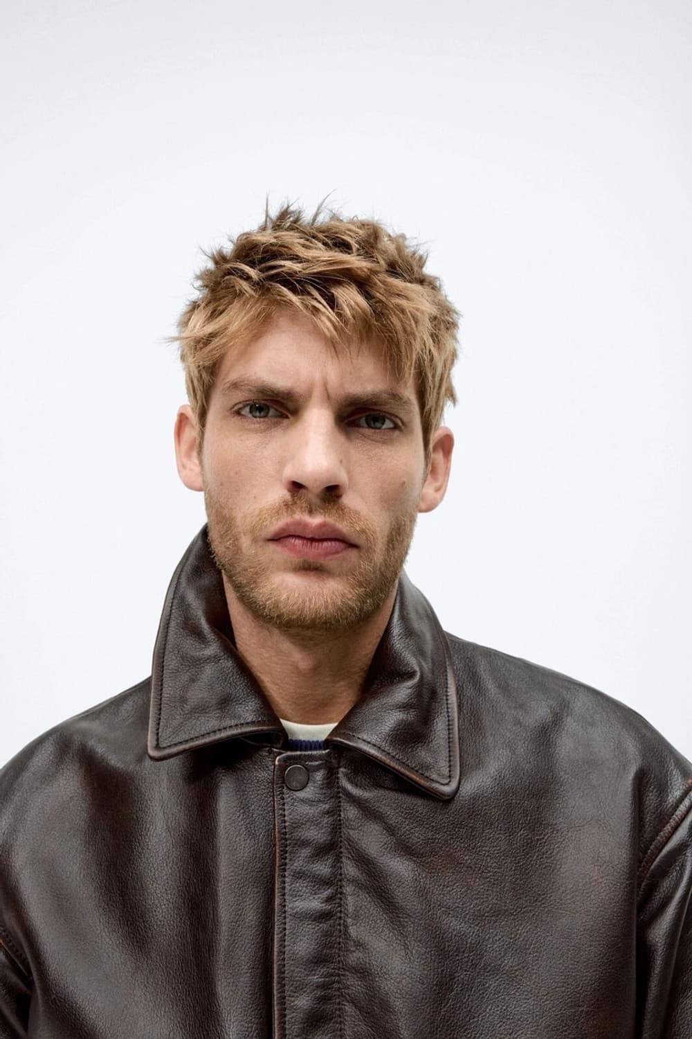 [M] 자라 A2 가죽 자켓 (소가죽) 상품이미지4