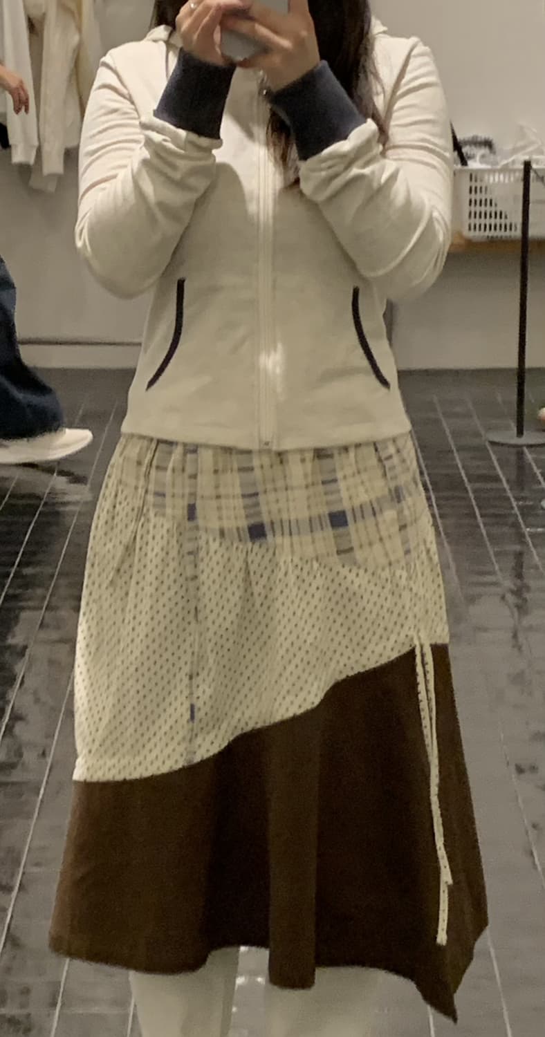 뉴뉴 코디 세트 (후드, 롱스커트) 상품이미지1