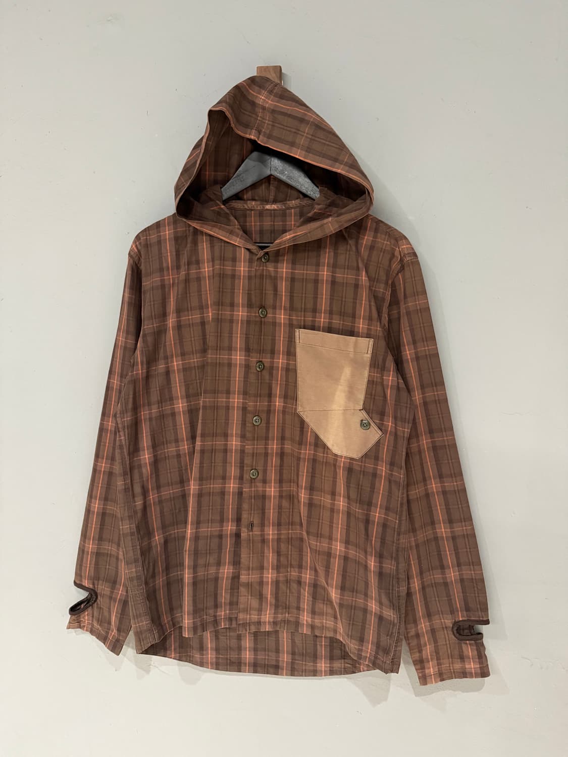 PPFM check pattern hood shirt 상품이미지5
