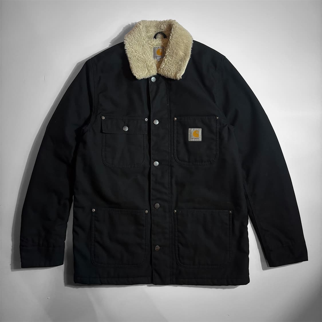칼하트 블랙 쉐르파 플리스 워크자켓 상품이미지1