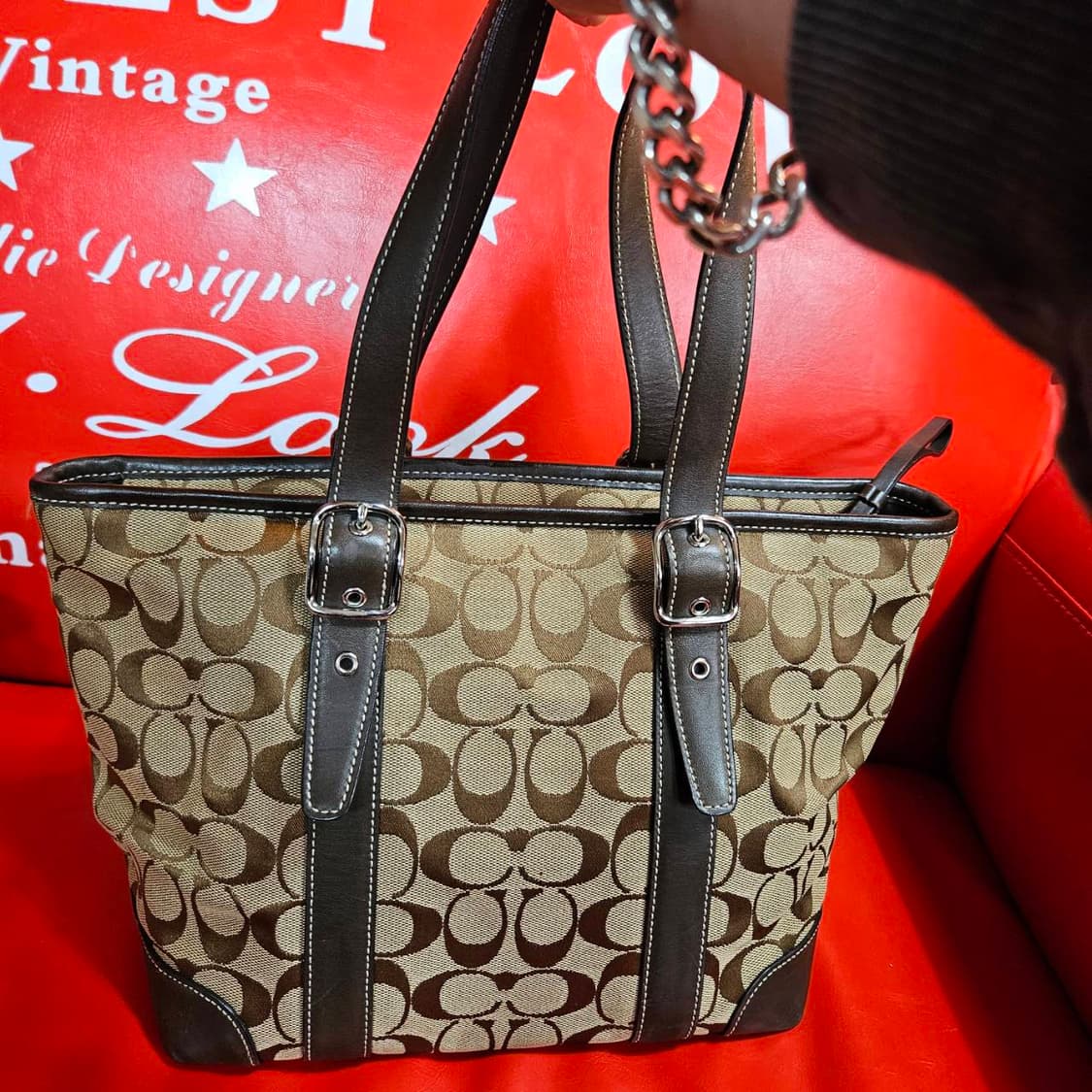 코치(Coach) 빈티지 시그니쳐 블라 숄더백 상품이미지5