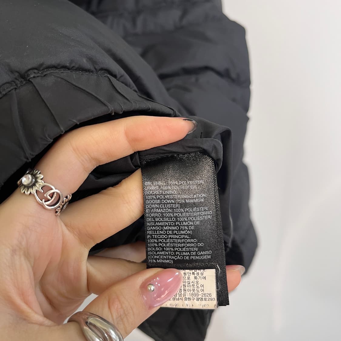 노스페이스 키즈 구스다운 패딩 7-8 블랙 상품이미지4