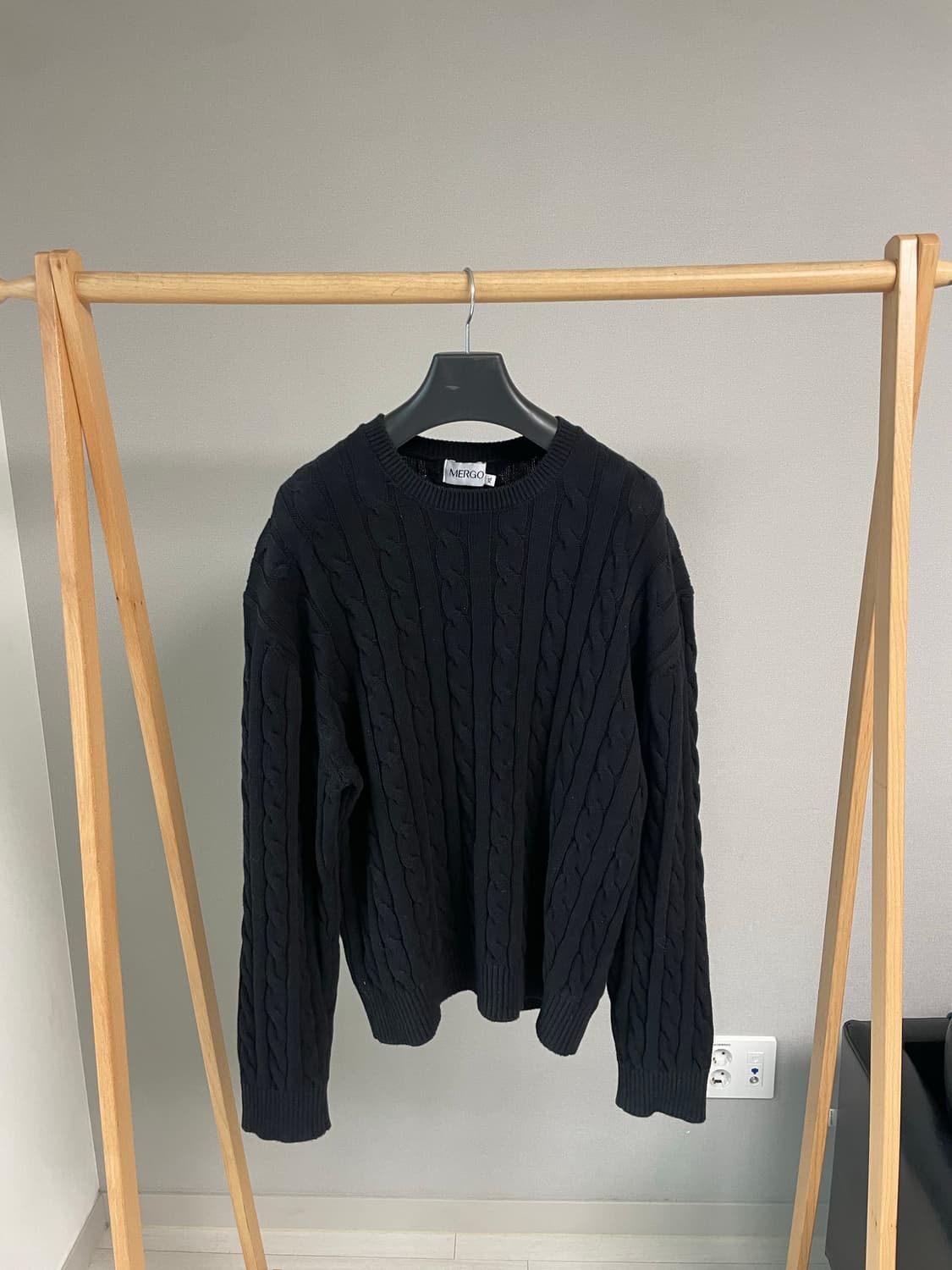 MERGO 케이블 니트 (블랙) 상품이미지5