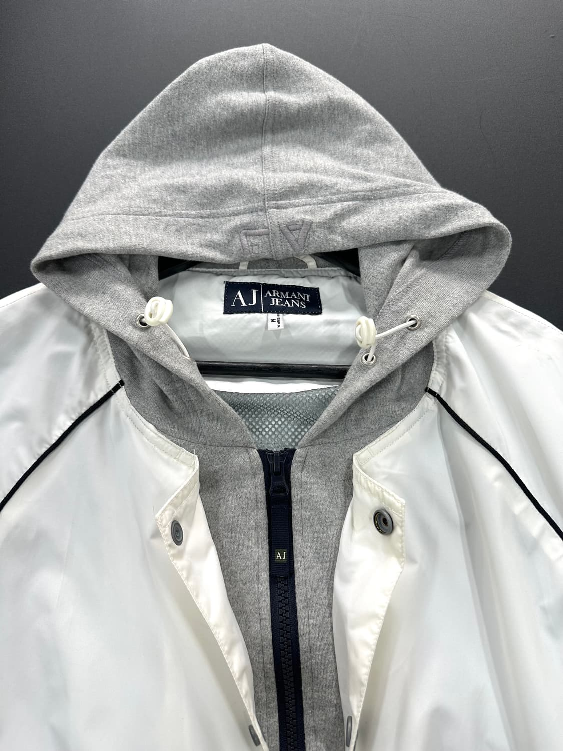 아르마니 진스 레이어드 투버튼 투웨이 후드자켓 상품이미지7