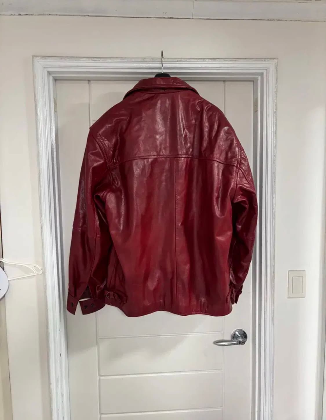URBAN leather / 레드 소가죽 자켓 반코트 / 115 120 상품이미지3