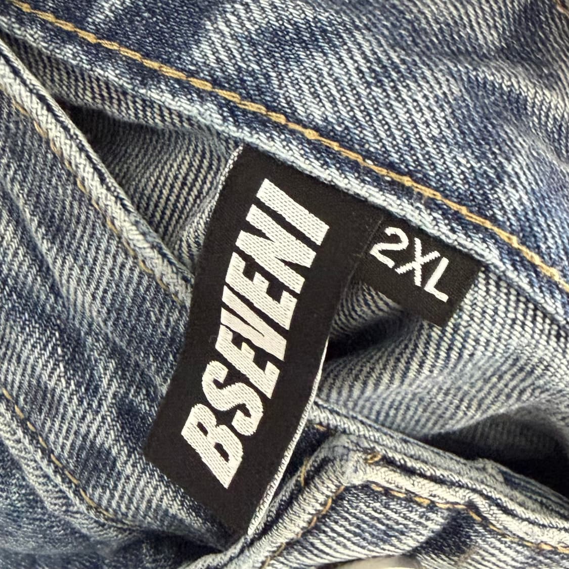 Bseveni 크로스 패치 더티 워시드 데님 팬츠 상품이미지9