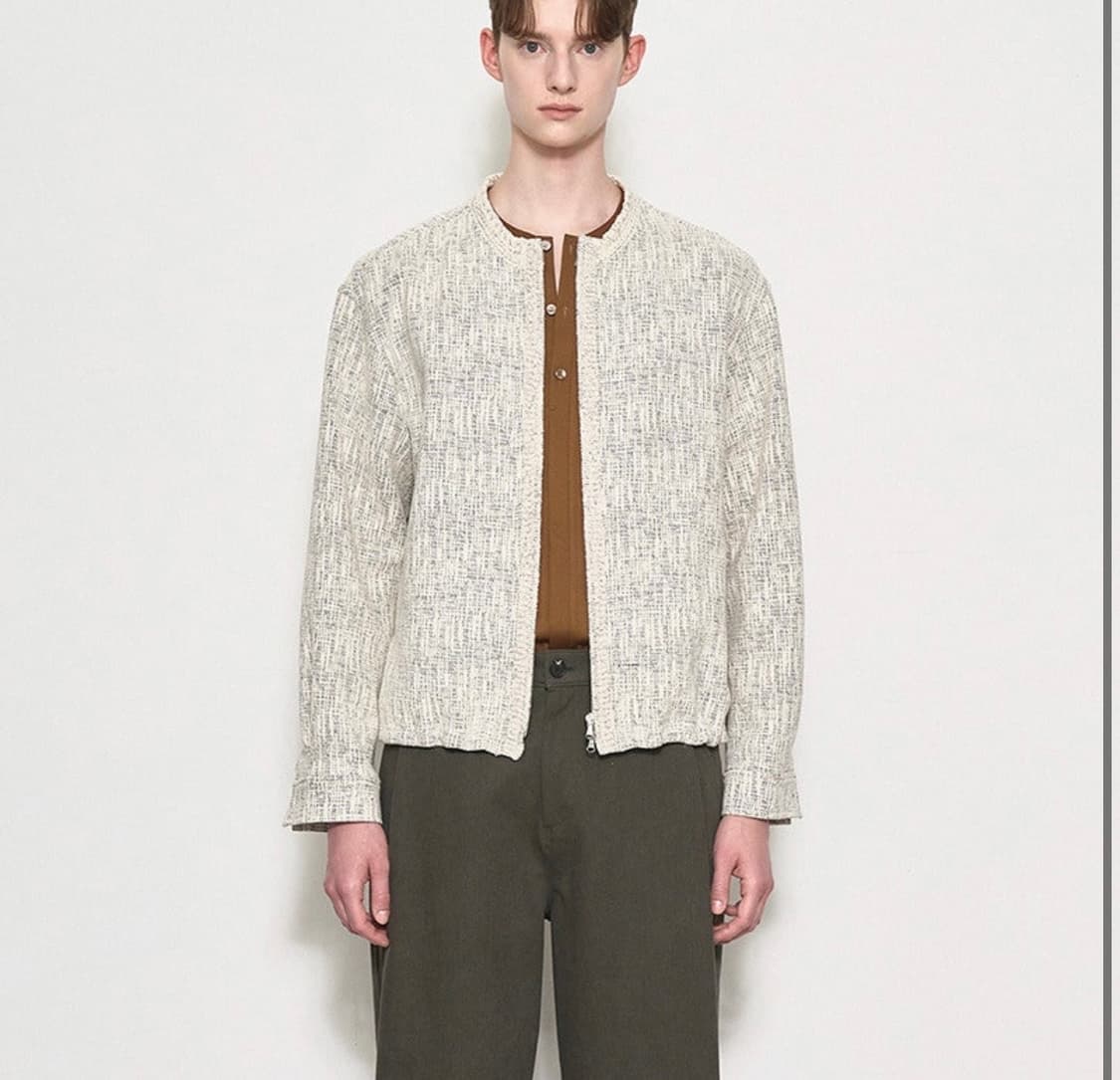 [105] 타임옴므 25ss 트위드 부클 집업 자켓 상품이미지1