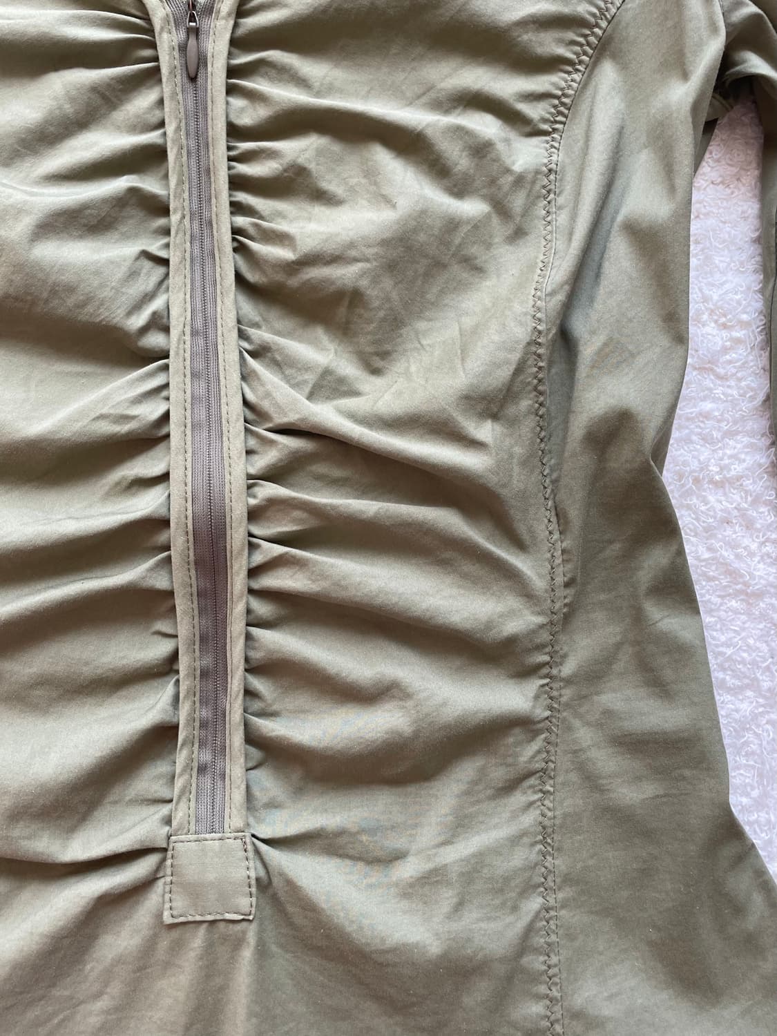 프론트 지퍼 셔링 셔츠 탑 상품이미지3