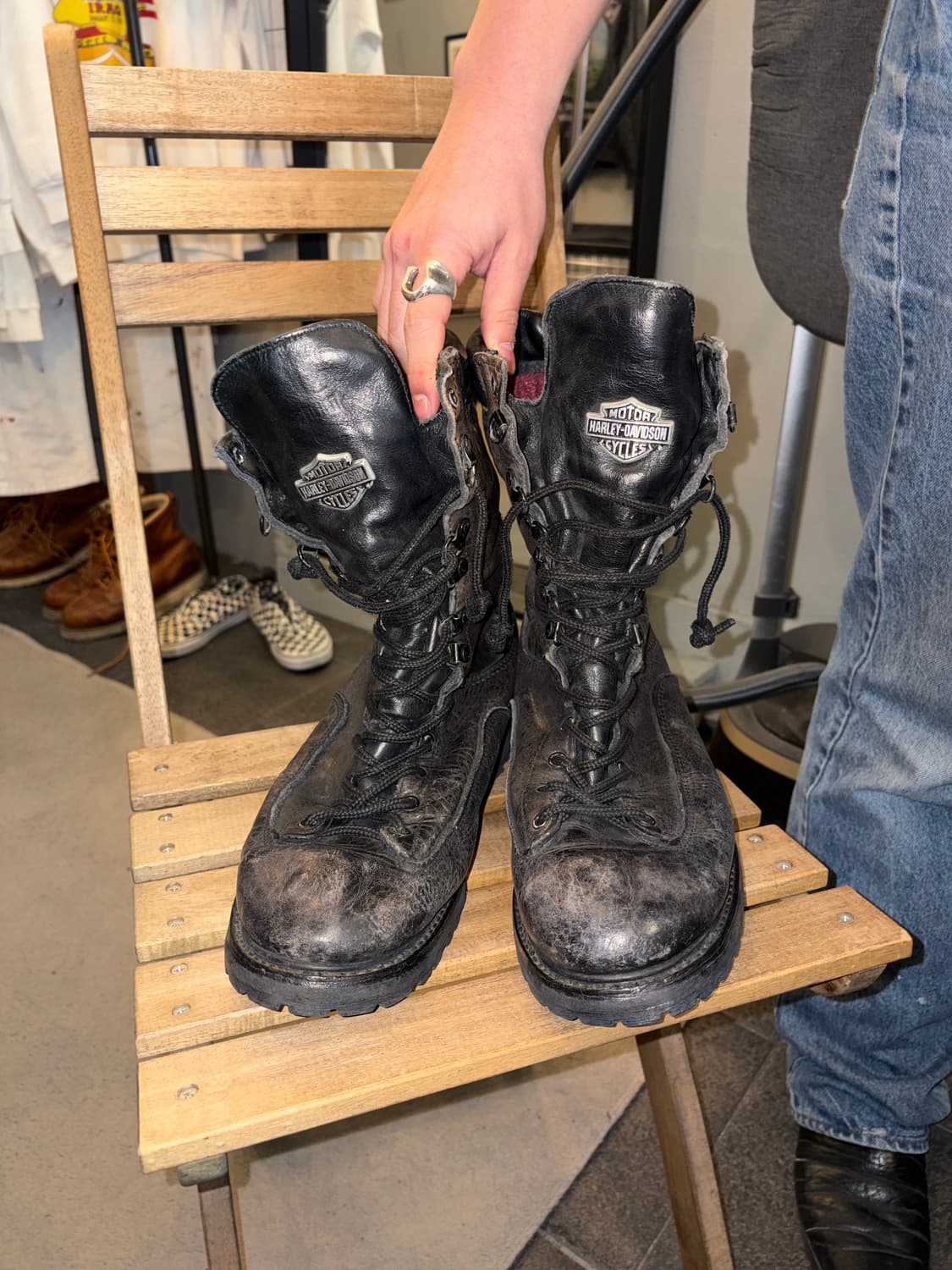 Harley Davidson USA aging rider boots 상품이미지4