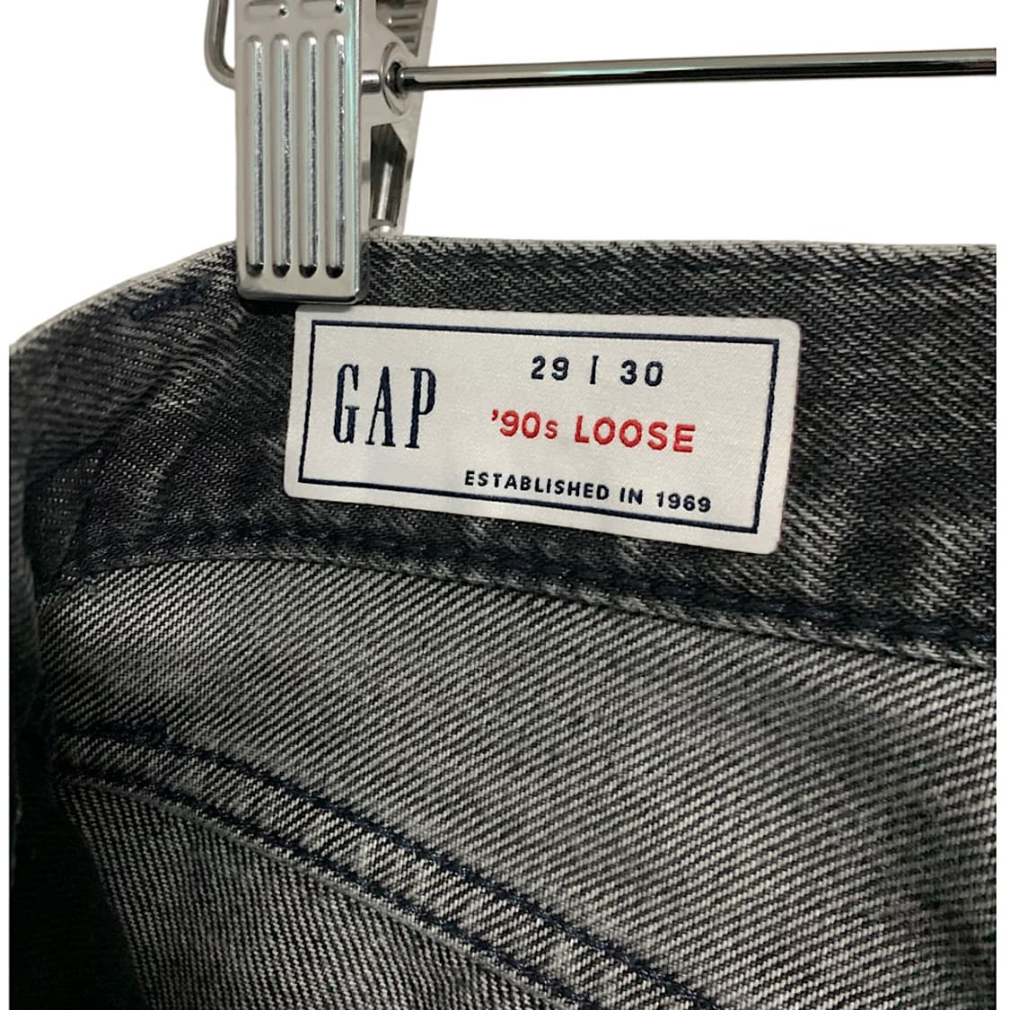 갭 90s 루즈핏 흑청 데님 팬츠 29 상품이미지3