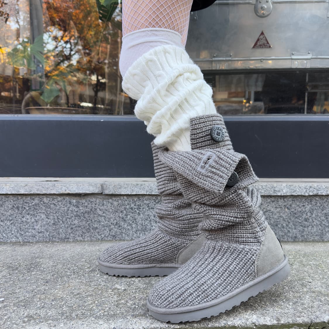 2000s Y2K 니트 카디 어그 부츠 상품이미지6