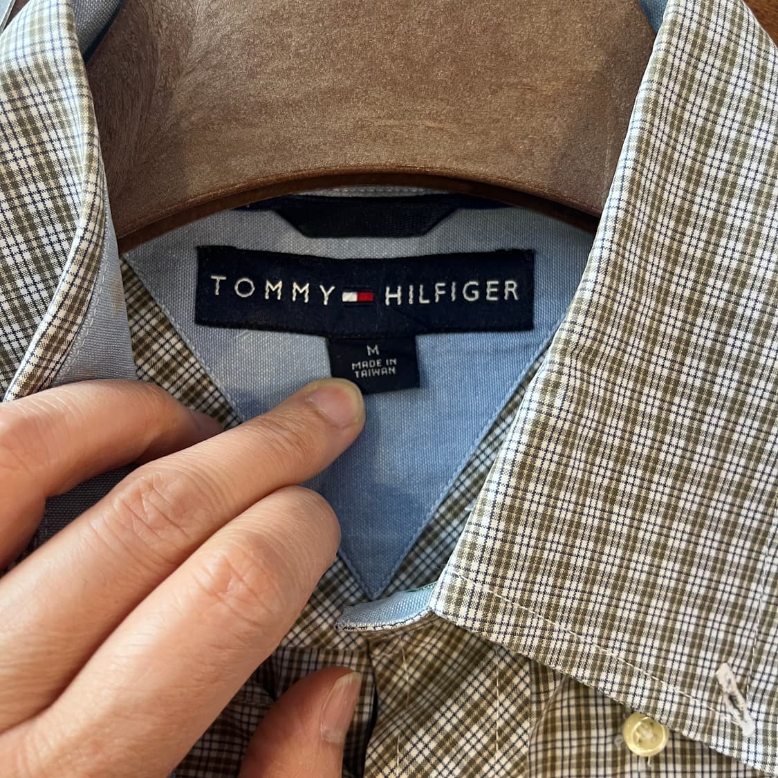 Tommy Hilfiger 베이지 체크 반팔셔츠 상품이미지4