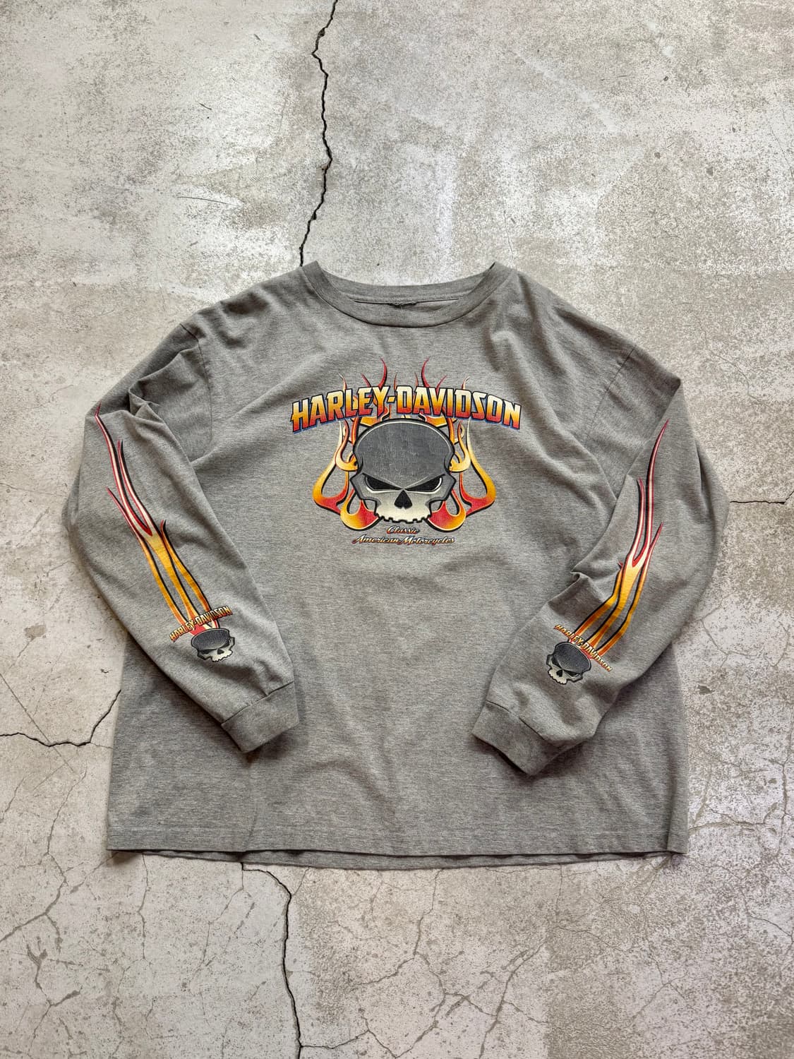 00s 할리데이비슨 플레임 롱슬리브 usa 상품이미지2