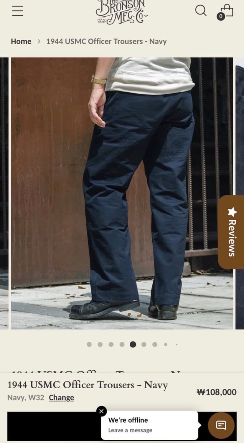브론슨 1944 USMC Officer Trousers 상품이미지3