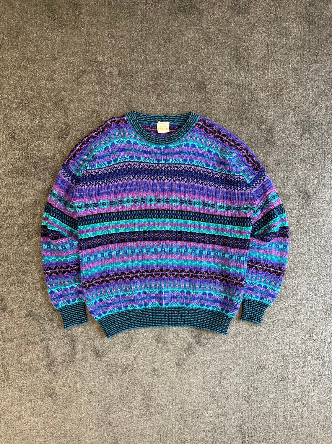 Wendy Lawrence 빈티지 패턴 니트 M 상품이미지1