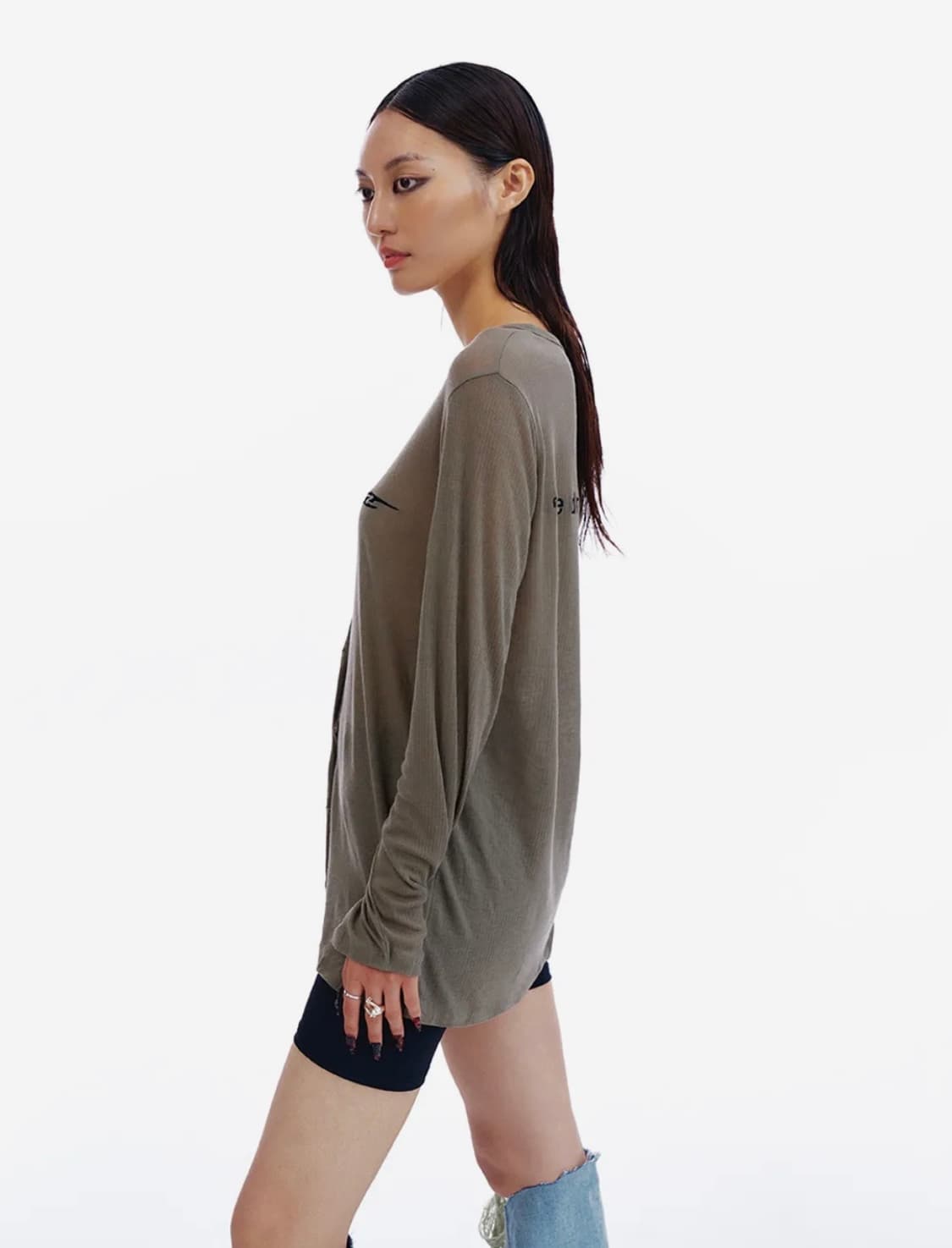 DRAPE LONG CARDIGAN KHAKI 상품이미지2