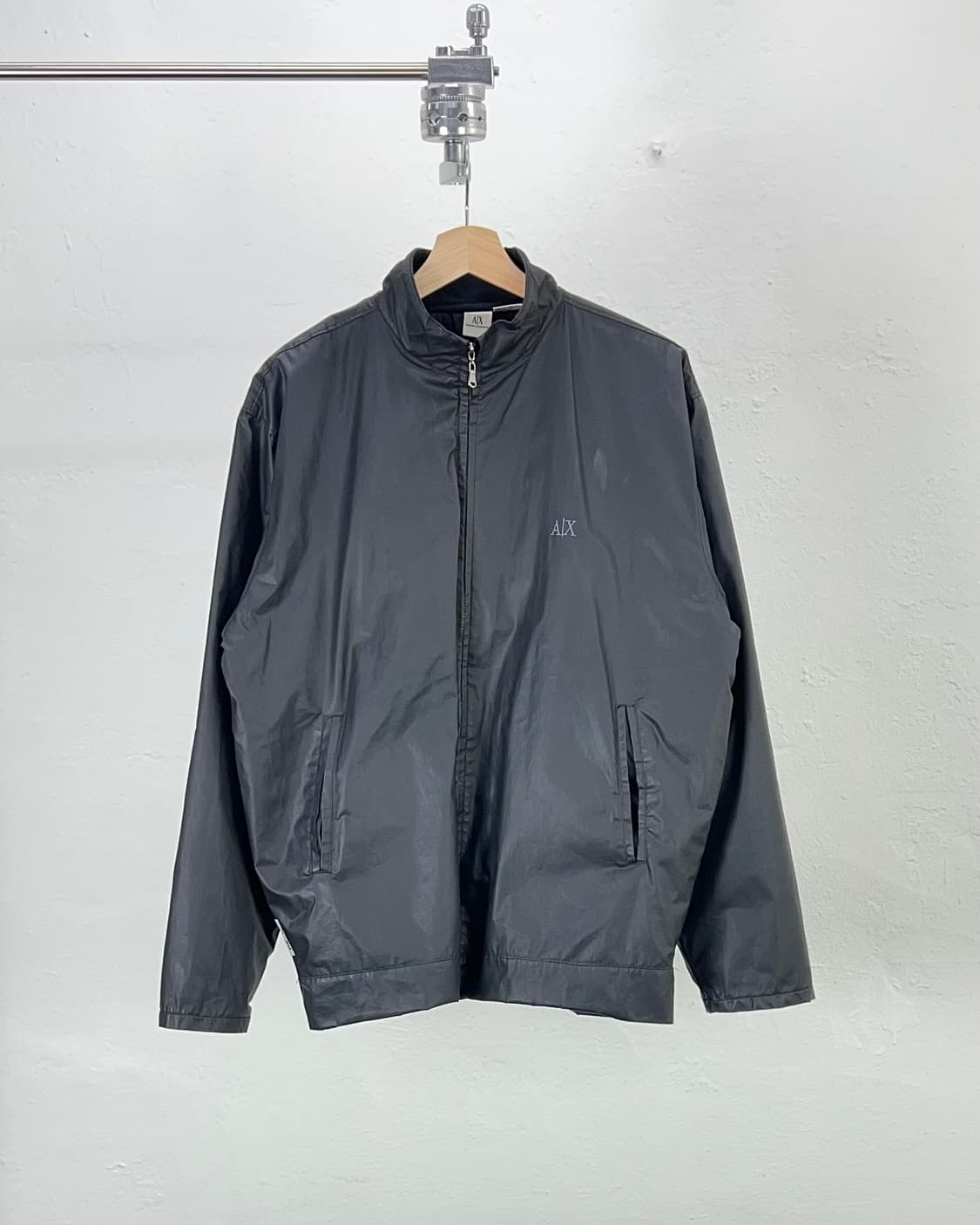 아르마니 익스체인지 블랙 폴리 쉘 스티치 트랙 자켓 상품이미지1