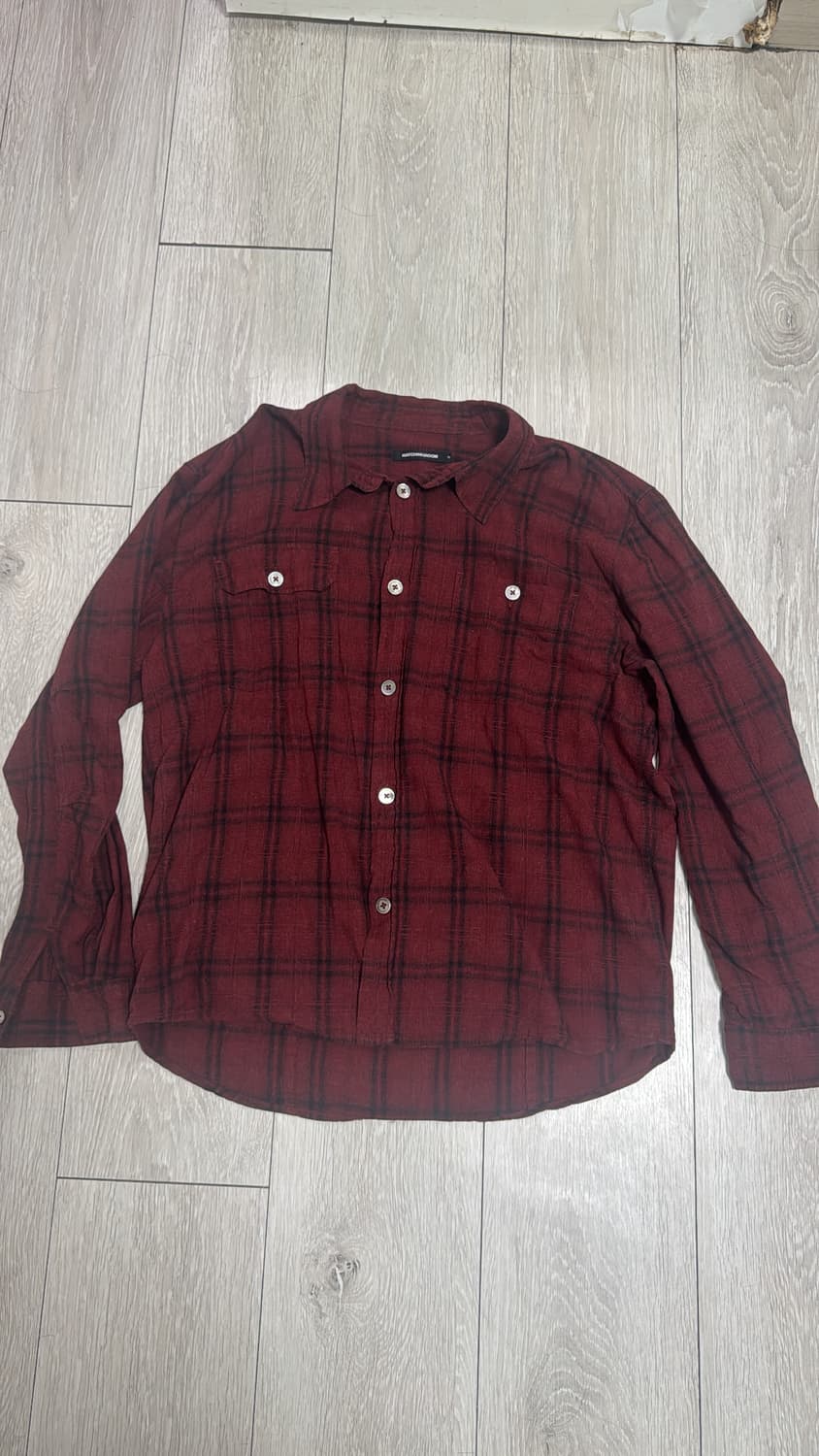 [2]해칭룸 크리스마스 컬렉션 셔츠 다크레드 상품이미지3