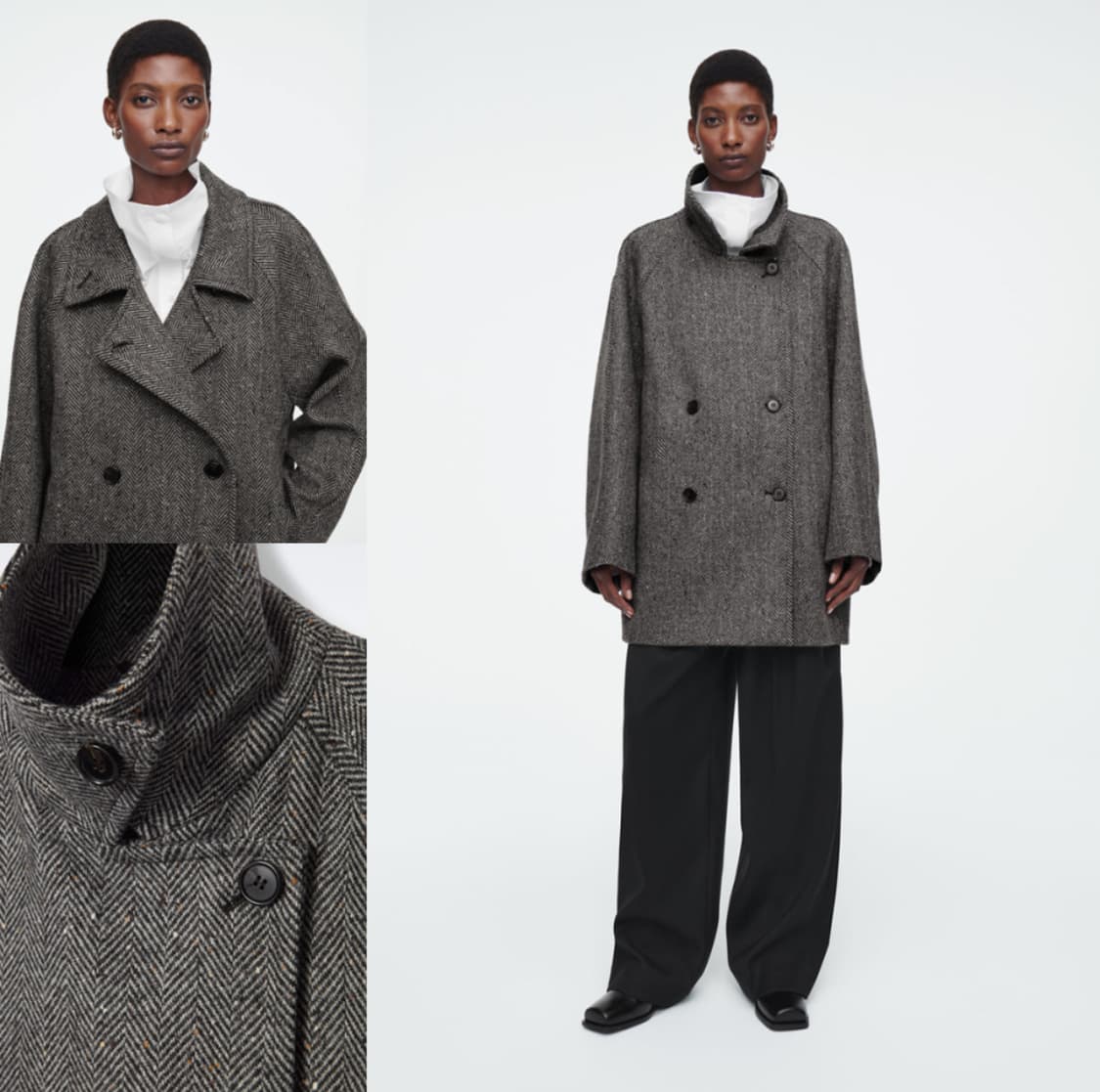 COS 코스 오버사이즈 더블 브레스티드 울 피코트 1242884 상품이미지2