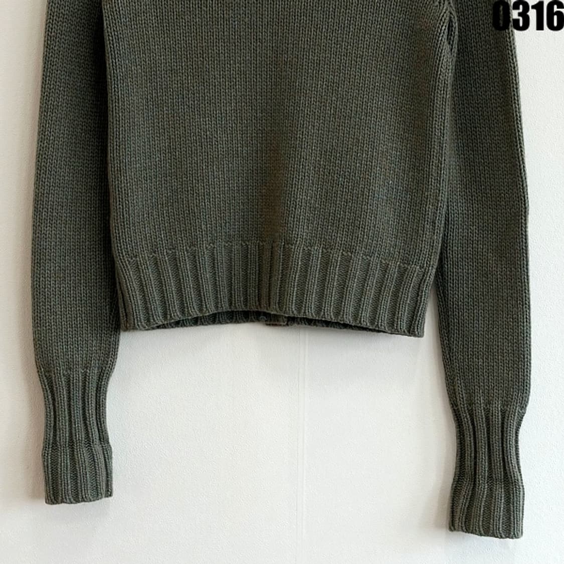 폴로 랄프로렌 니트 가디건 M 0316 올리브 실측 XS 상품이미지10