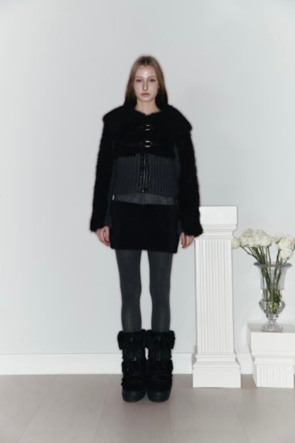 KNIT  MIX MUSTANG (BLACK) 상품이미지3