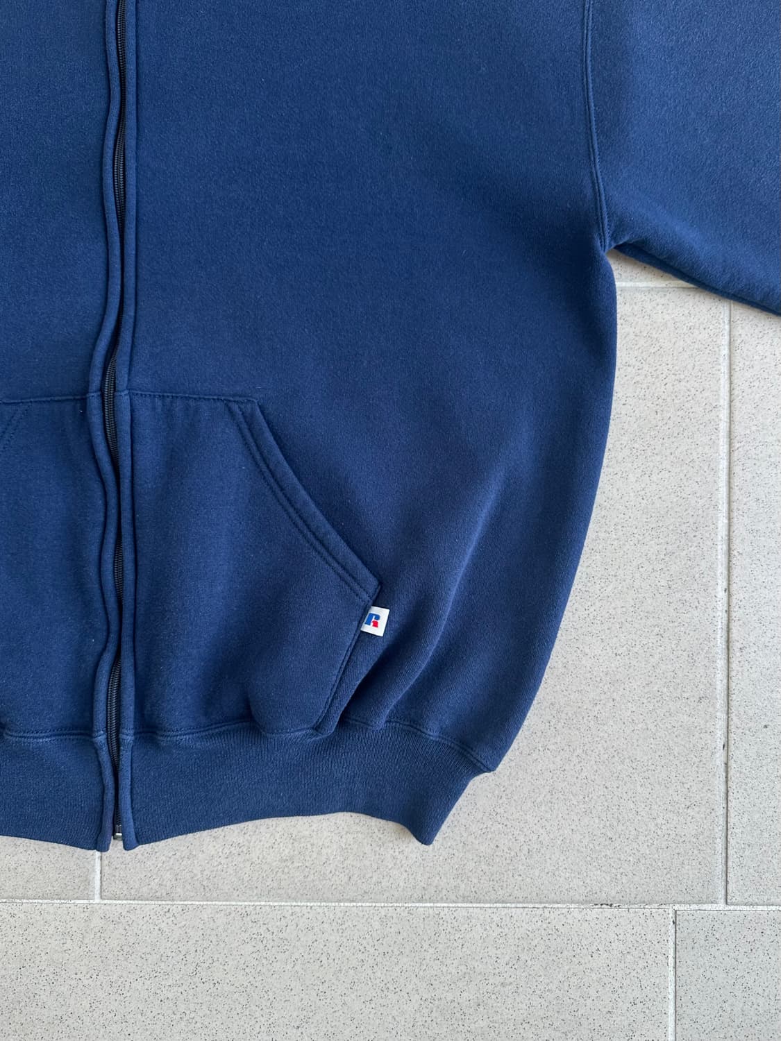 90s 빈티지 러셀 후드집업 네이비 XL 상품이미지3