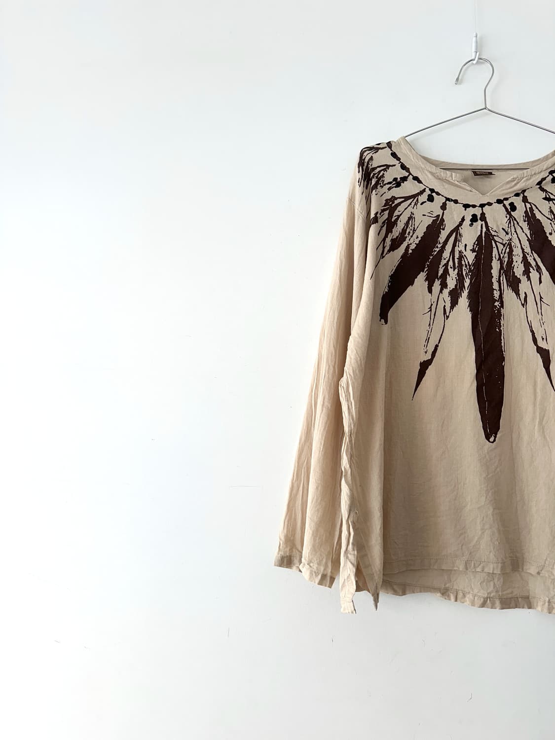 Oriental leaf summer top / beige 상품이미지2
