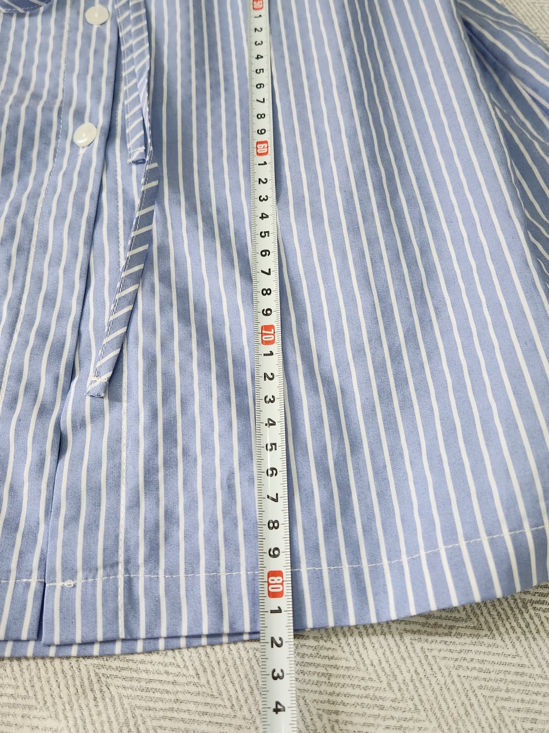 [F] 임블리 블루 스트라이프 리본 셔츠 반팔 원피스 F 상품이미지9