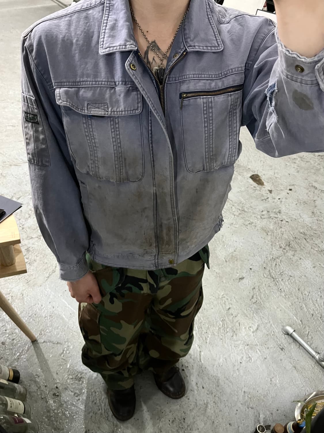 Top Jaunty faded dirty work jacket 상품이미지3