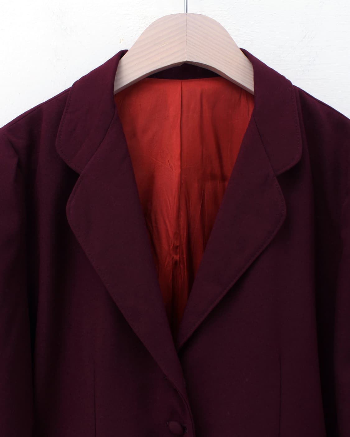 유럽 빈티지 버건디 크롭 자켓 상품이미지2