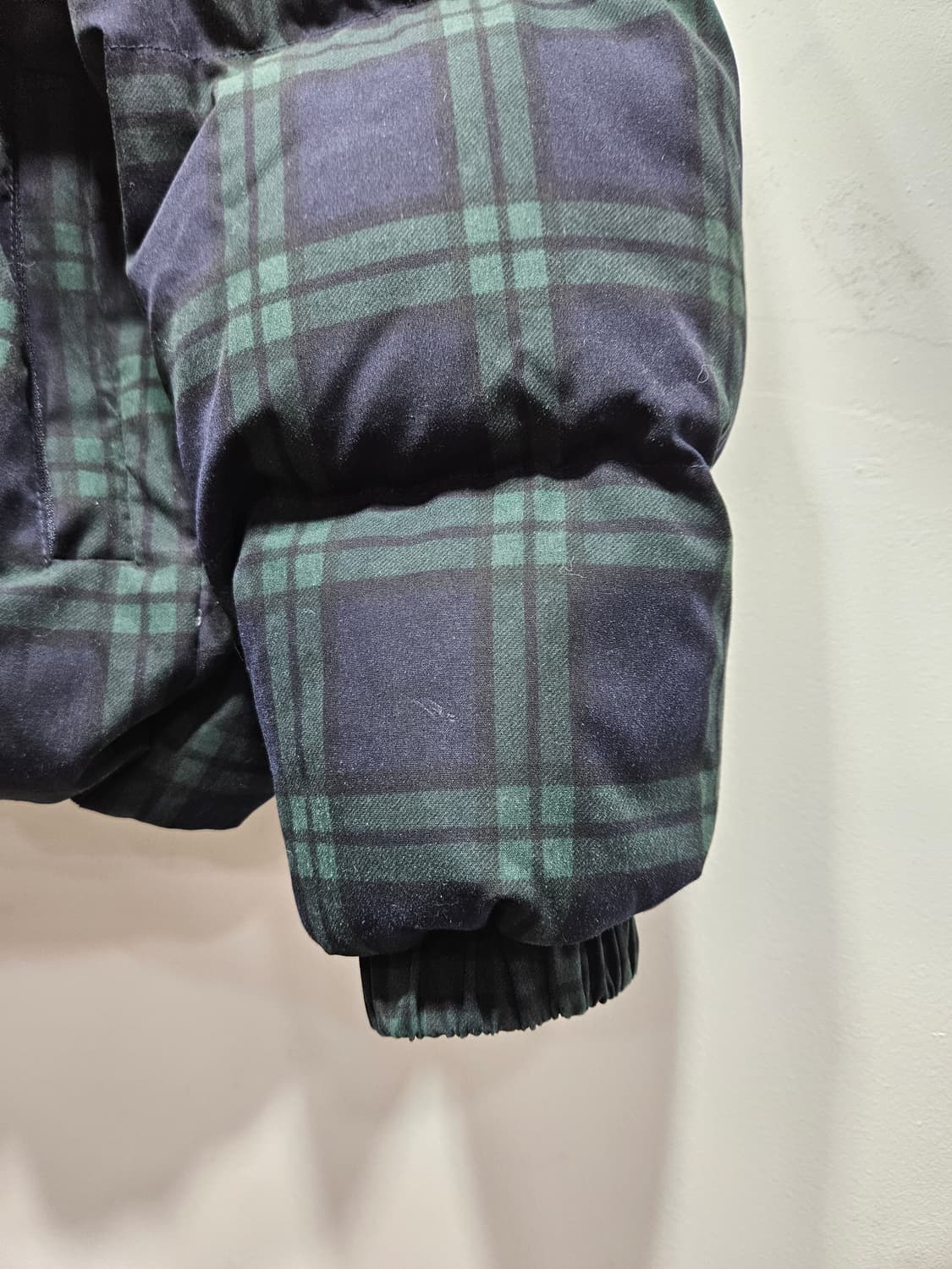 랩스튜디오 유니섹스 체크무늬 숏패딩 Free 상품이미지4