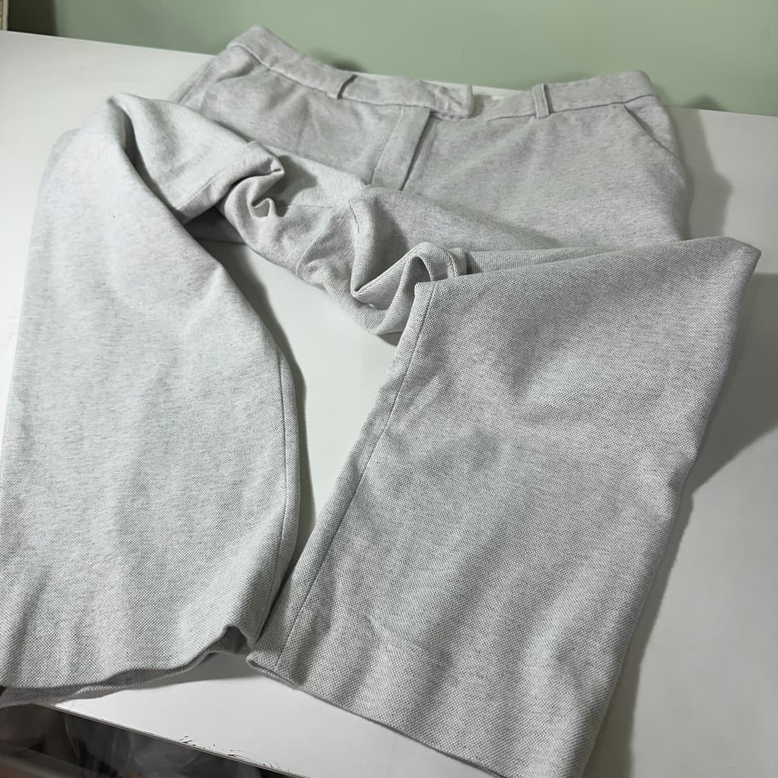 우먼L 와이드앵글 오트그레이 레귤러 스트레이트핏 코튼 골프팬츠 상품이미지6