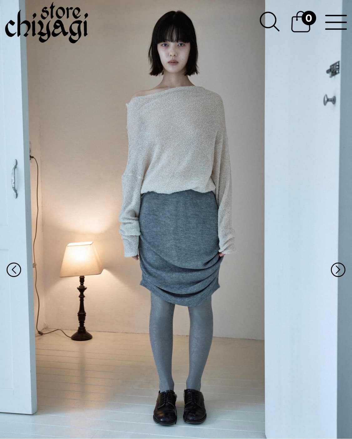 킨드레드 니트 셔링 스커트 상품이미지1