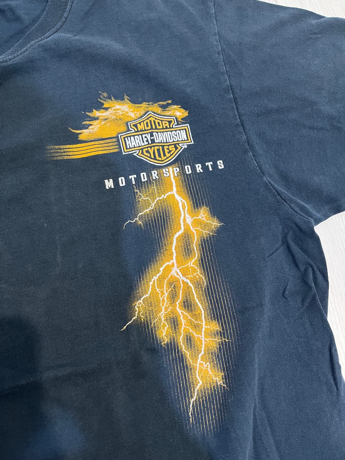 할리데이비슨 빈티지 티셔츠 L 라이트닝 상품이미지3