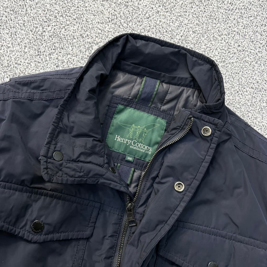 100 헨리코튼 포켓 집업 야상 자켓 0304J 상품이미지2