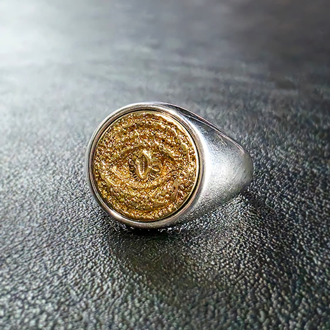 Tibr 백동 남자 엔틱 빈티지 명품 황금 눈 반지 상품이미지1