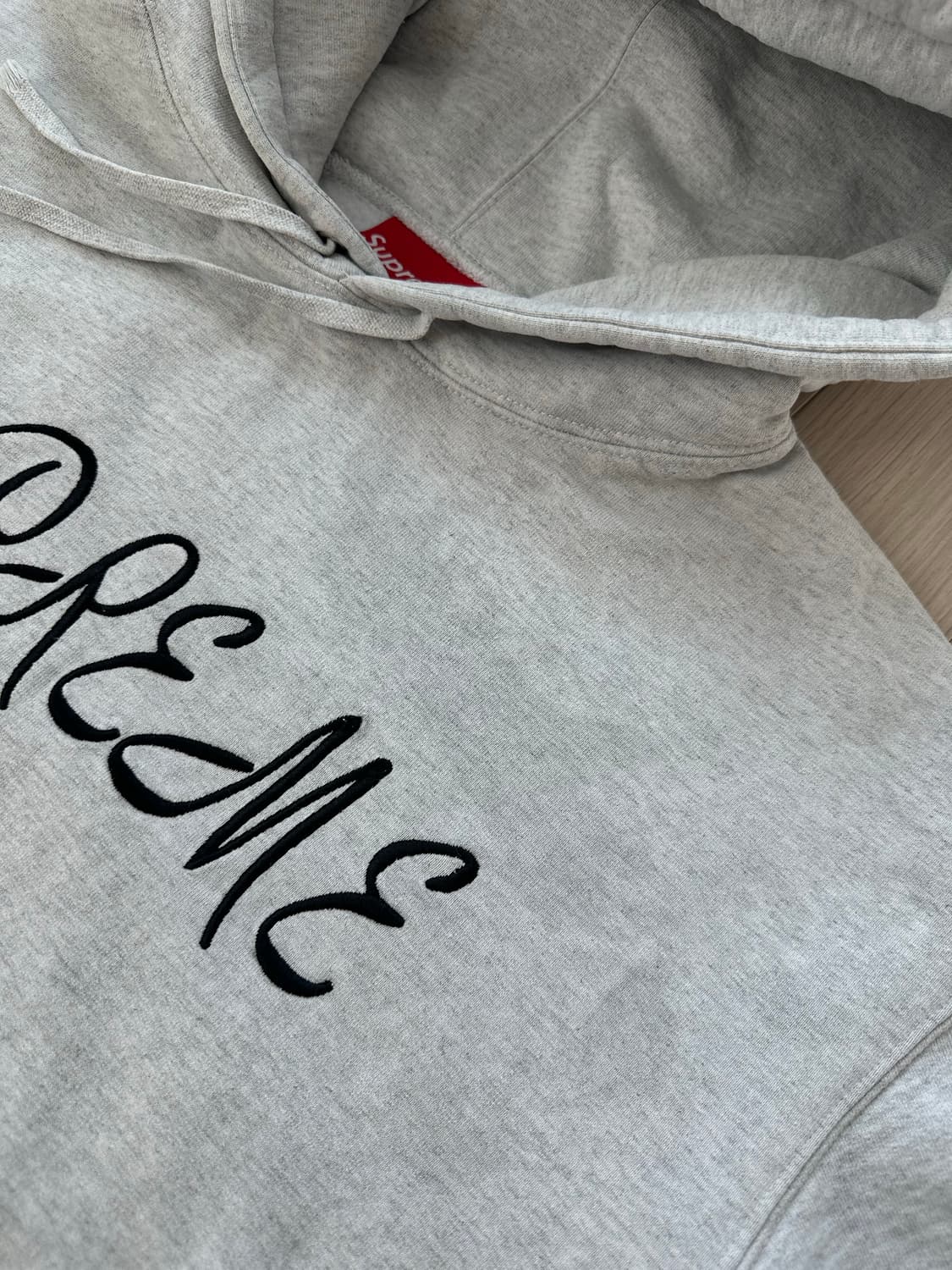 슈프림 스크립트 후드 스웨트셔츠 [애쉬 그레이-L] 23SS 상품이미지4