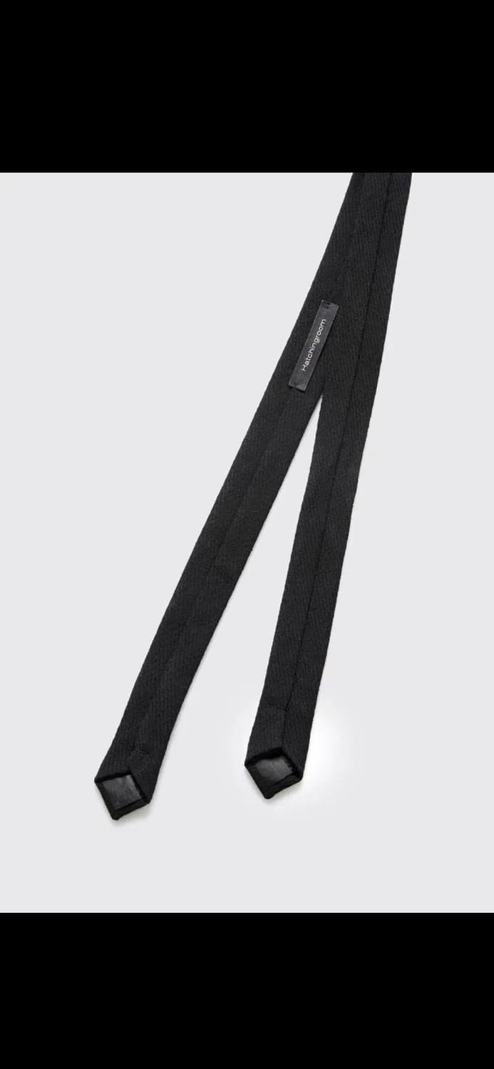 해칭룸 23fw Pete Tie Wool Twill Black 상품이미지3