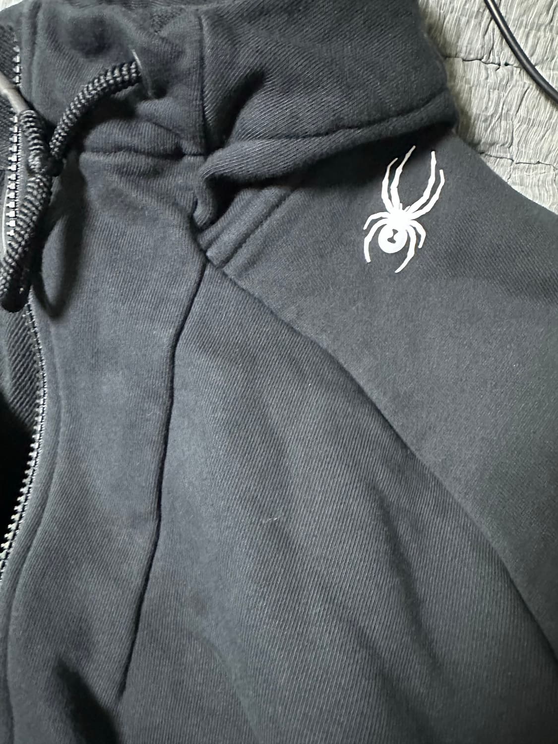 스파이더 후드 집업 블랙 색상 XL 상품이미지5