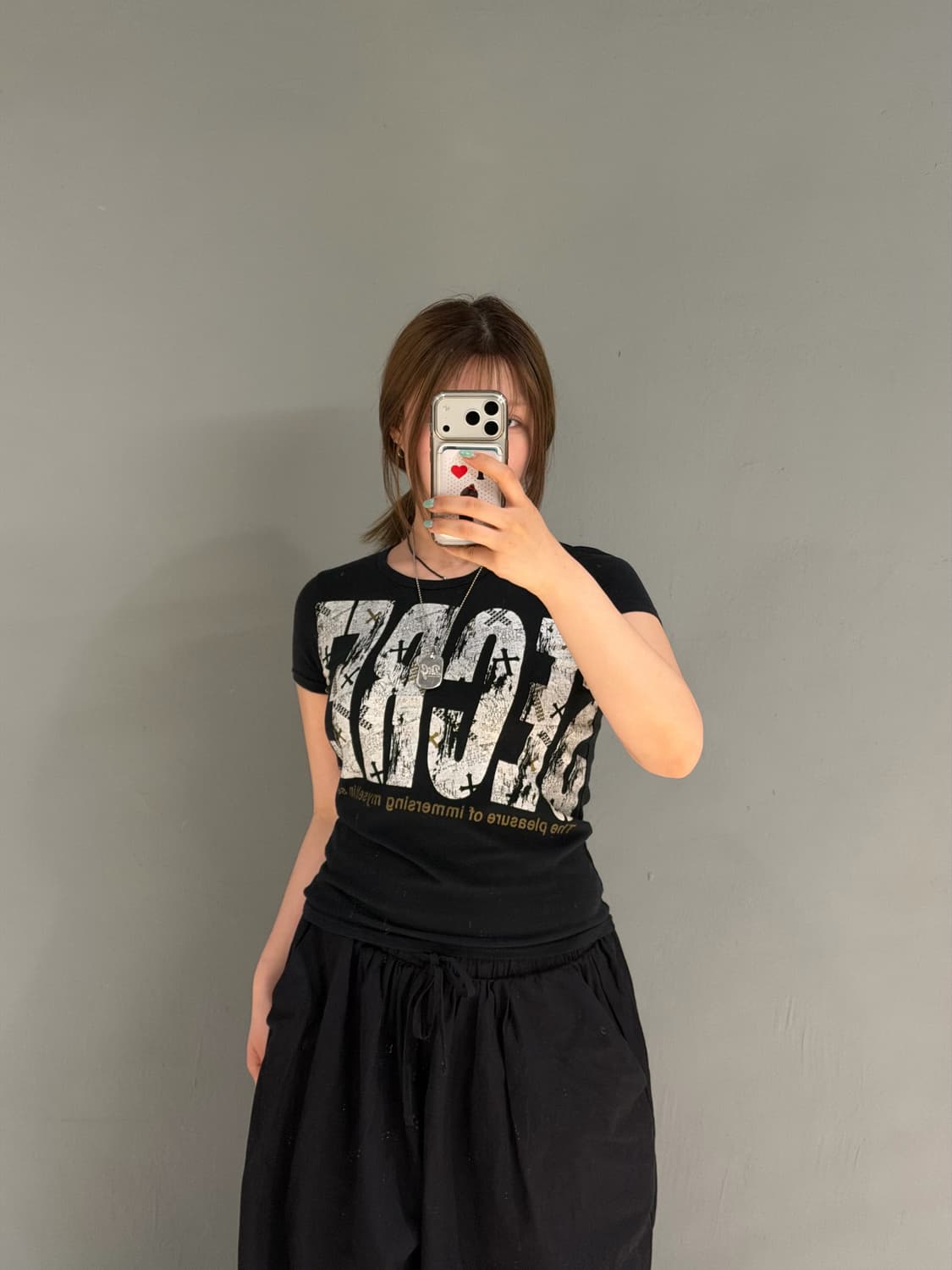 y2k & punk printing detail top 상품이미지2