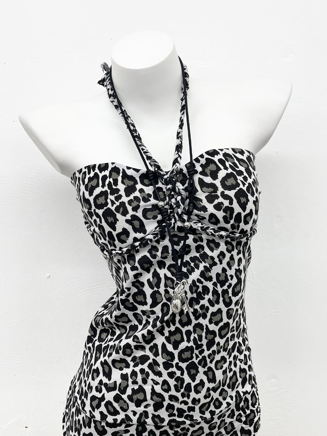 갸루 레오파드 홀터 탑 상품이미지2