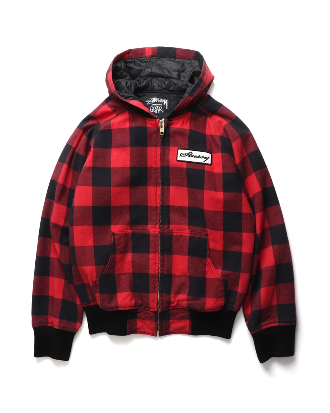 STUSSY Bufflo Check Hooded Zip Jacket 상품이미지4