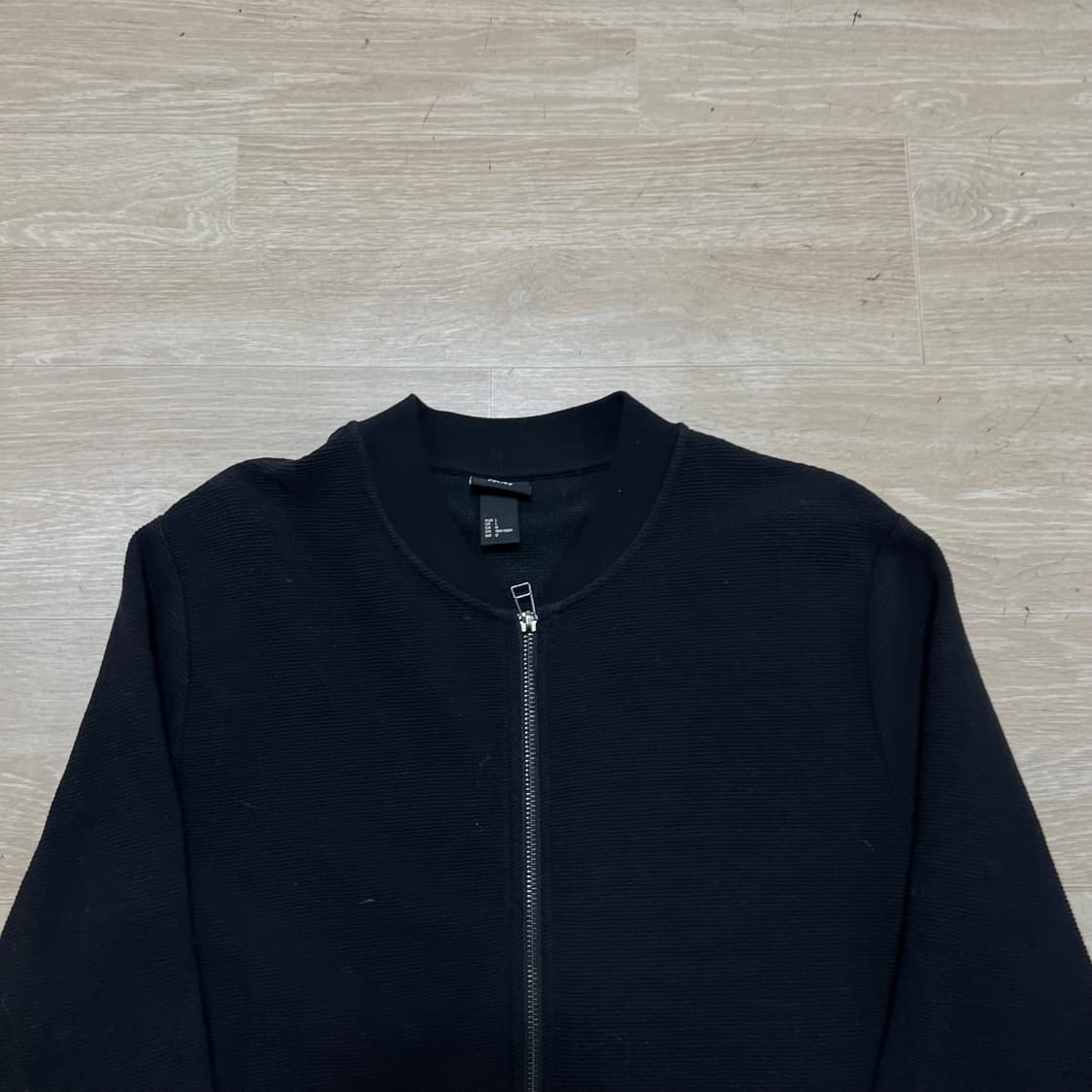 에이치엔엠 H&M 남성 와플 니트집업 [블랙] L/100 상품이미지2