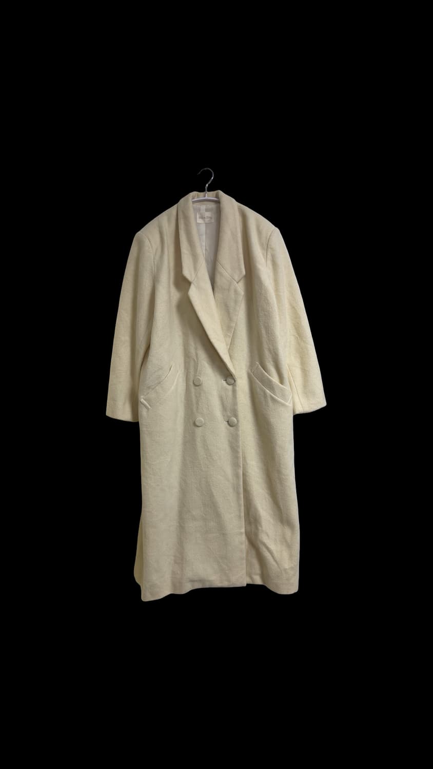 ZELE de ZEAL 80s 아이보리 더블 롱코트  상품이미지1
