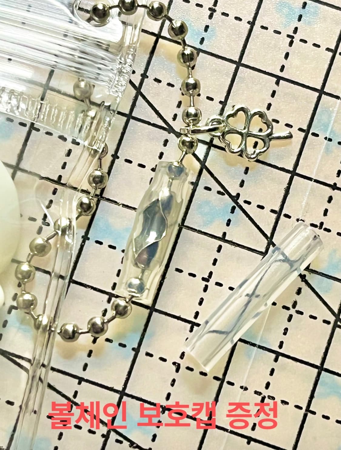 럭키 네잎클로버 농담곰 말랑이 키링2개 (행운 우정키링 커플키링 치이카와 상품이미지4