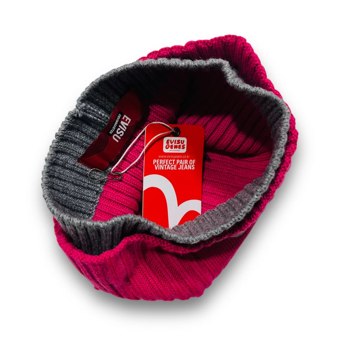 에비수 핫핑크 로고 새상품 비니 상품이미지4