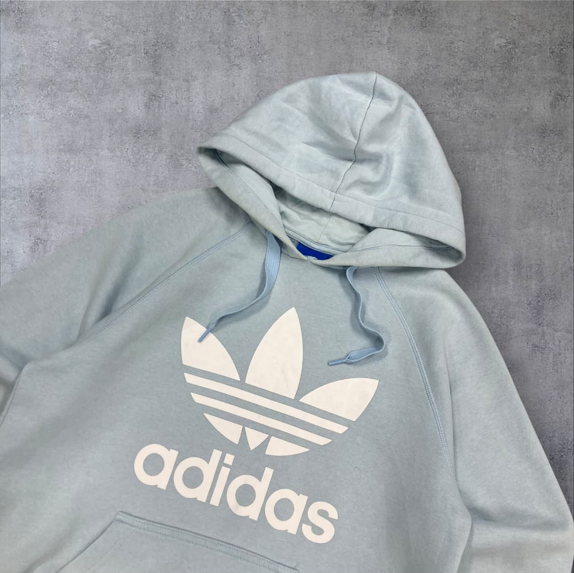 아디다스 스카이 컬러 빅로고 후드티 상품이미지2