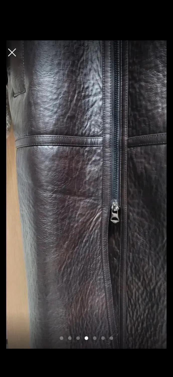 르윗 가죽 롱 무스탕 상품이미지3