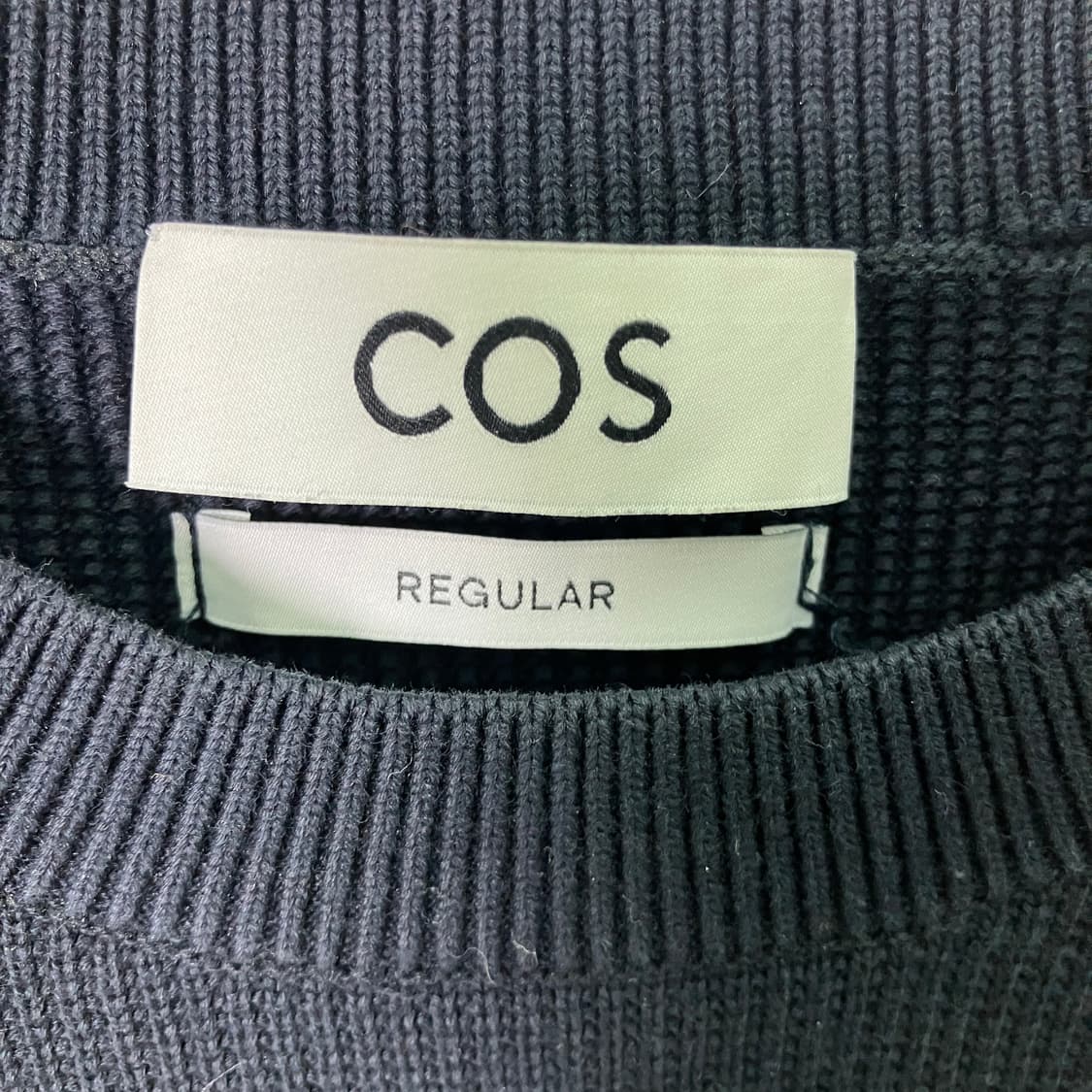 코스 네이비 코튼 크루넥 니트 스웨터 S 상품이미지3