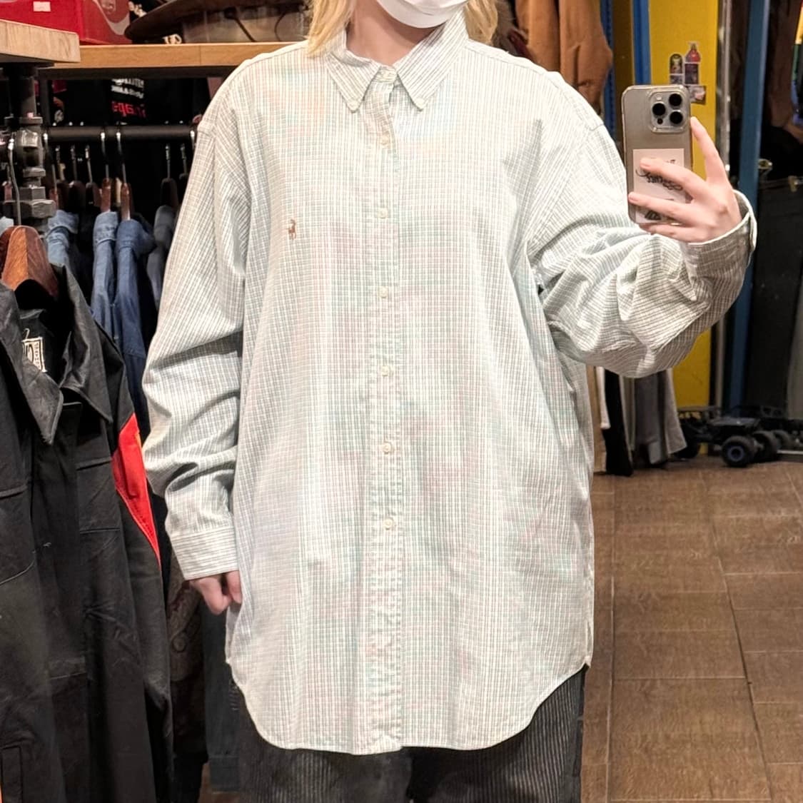 [HI] 폴로 랄프로렌 긴팔셔츠 체크 그린 상품이미지1